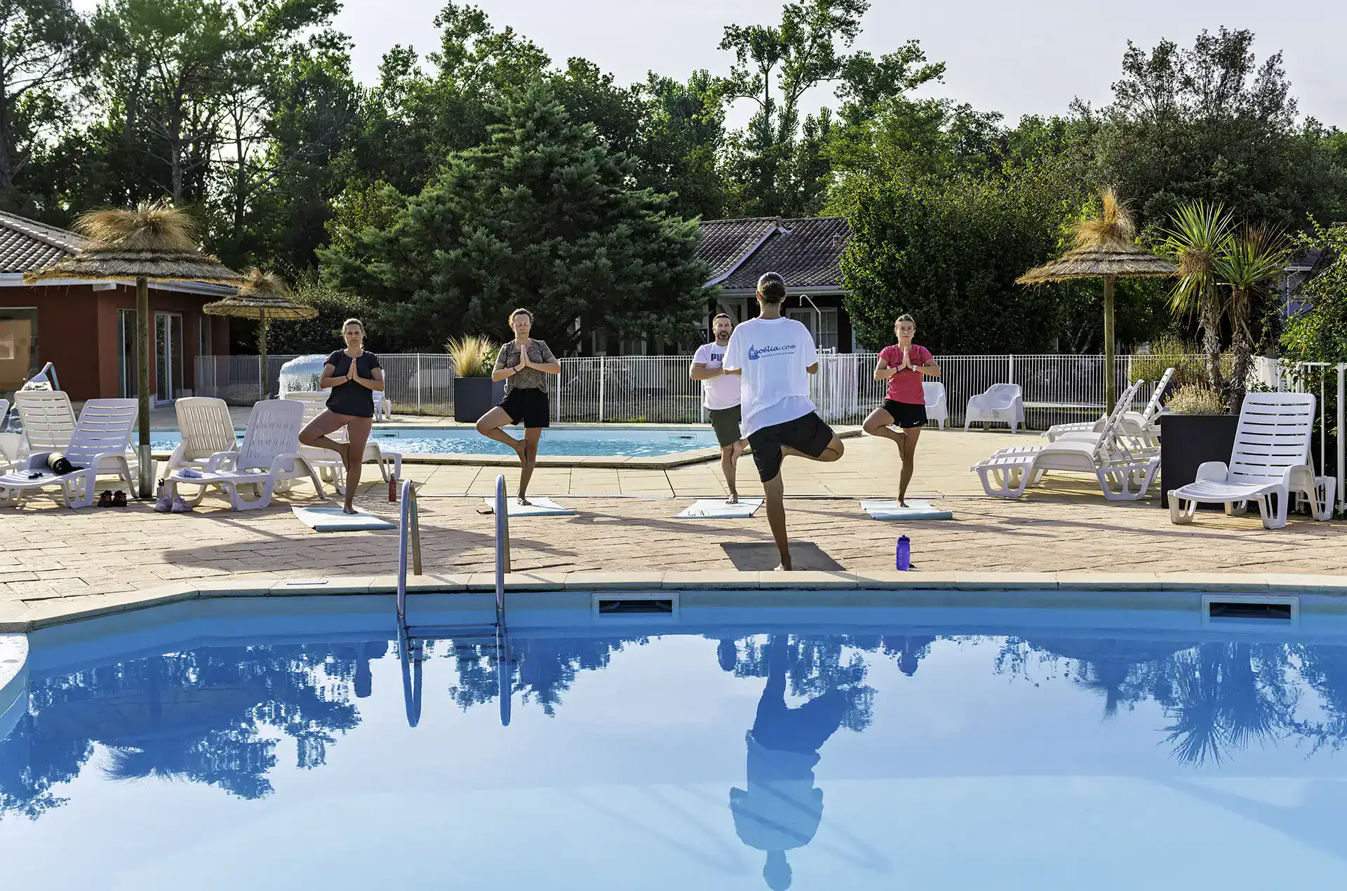 Piscines extérieures de la résidence de vacances Goélia Les rives de St Brice à Arès, près du Bassin d'Arcachon