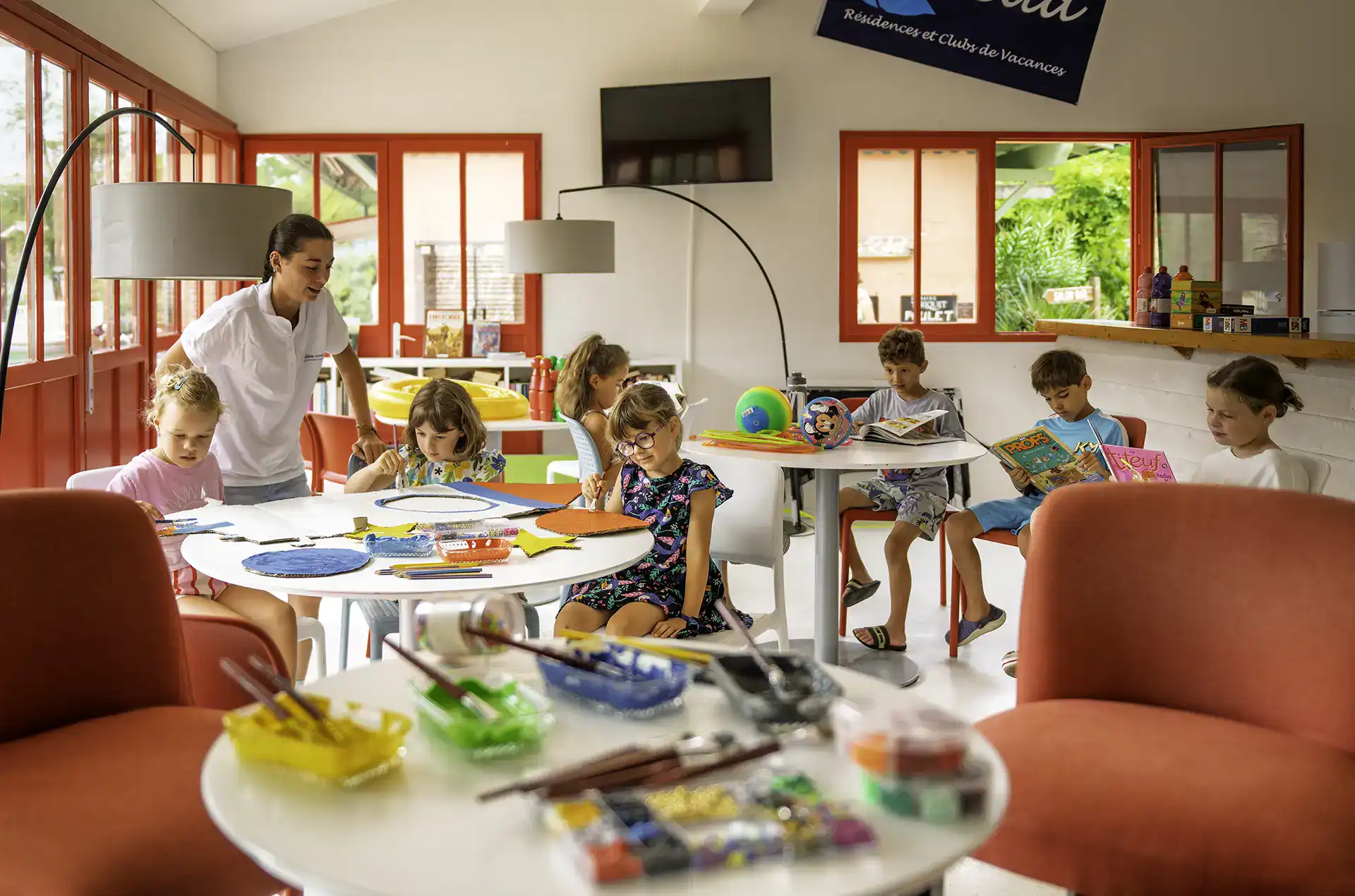 Club enfants (en juillet et août) de la résidence de vacances Goélia Les Rives de St Brice à Arès sur le Bassin d'Arcachon