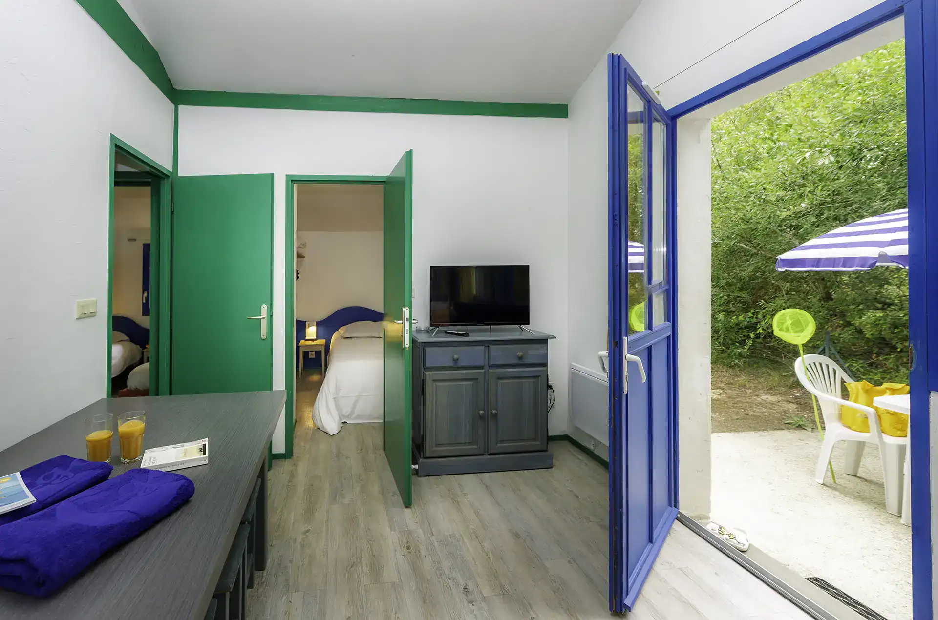 Exemple d'un intérieur d'une cabane de pêcheurs de la résidence de vacances Goélia Les Rives de St Brice à Arès sur le Bassin d'Arcachon