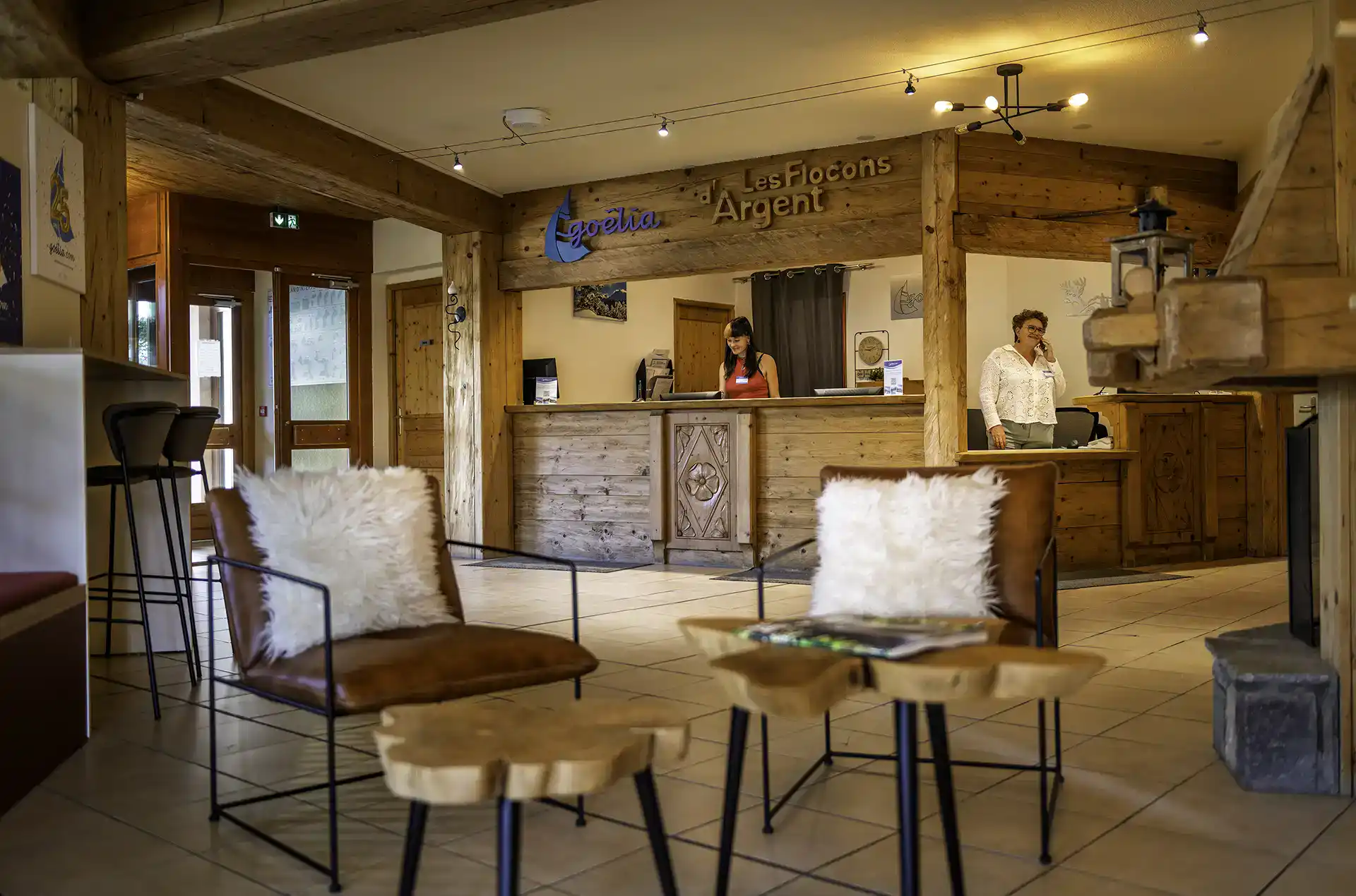 Reception at the Goélia Les Flocons d'Argent vacation resort in Aussois