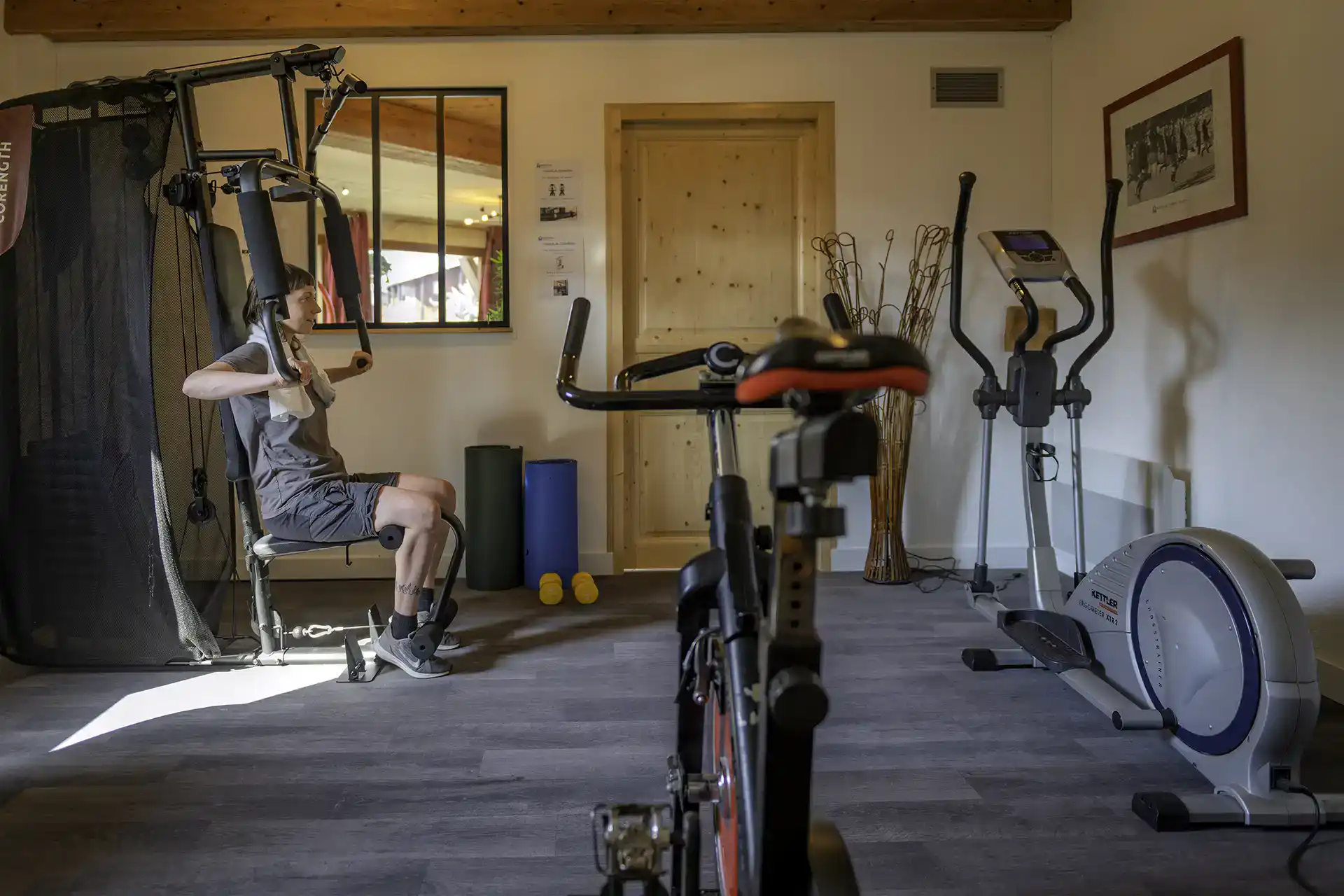 Fitness center at the Goélia Les Flocons d'Argent vacation resort in Aussois